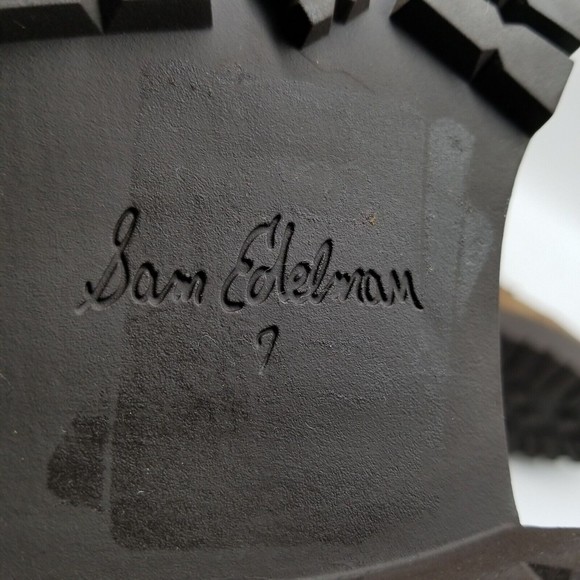 Sam Edelman Women Brown Suede Zip Junip Combat Boots 7 - Picture 7 of 7